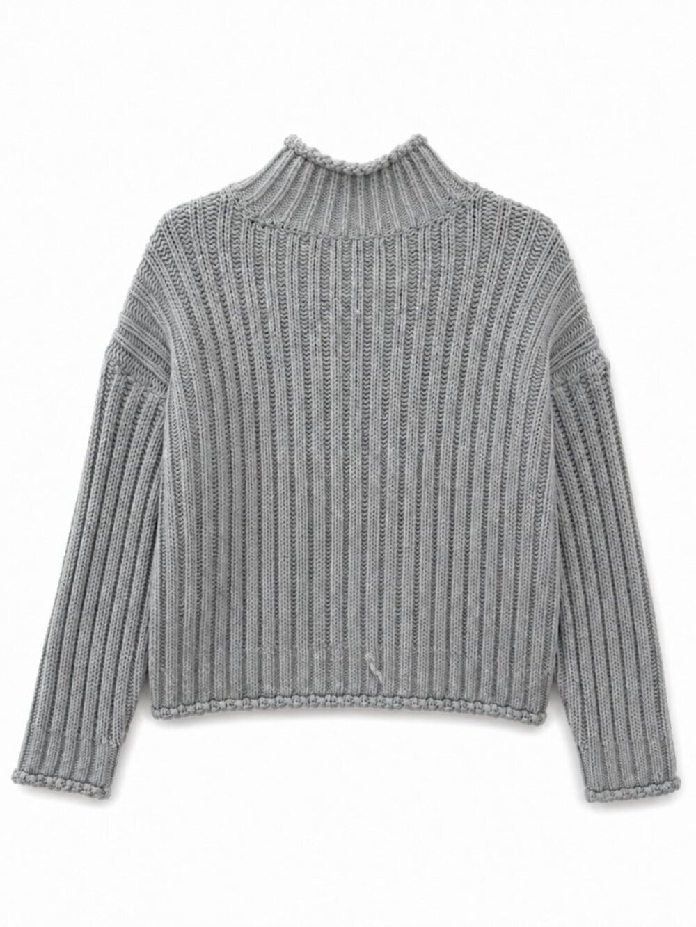 H&M Grey Cable Knit Turtleneck Sweater (Size M) - Picture 6 of 6